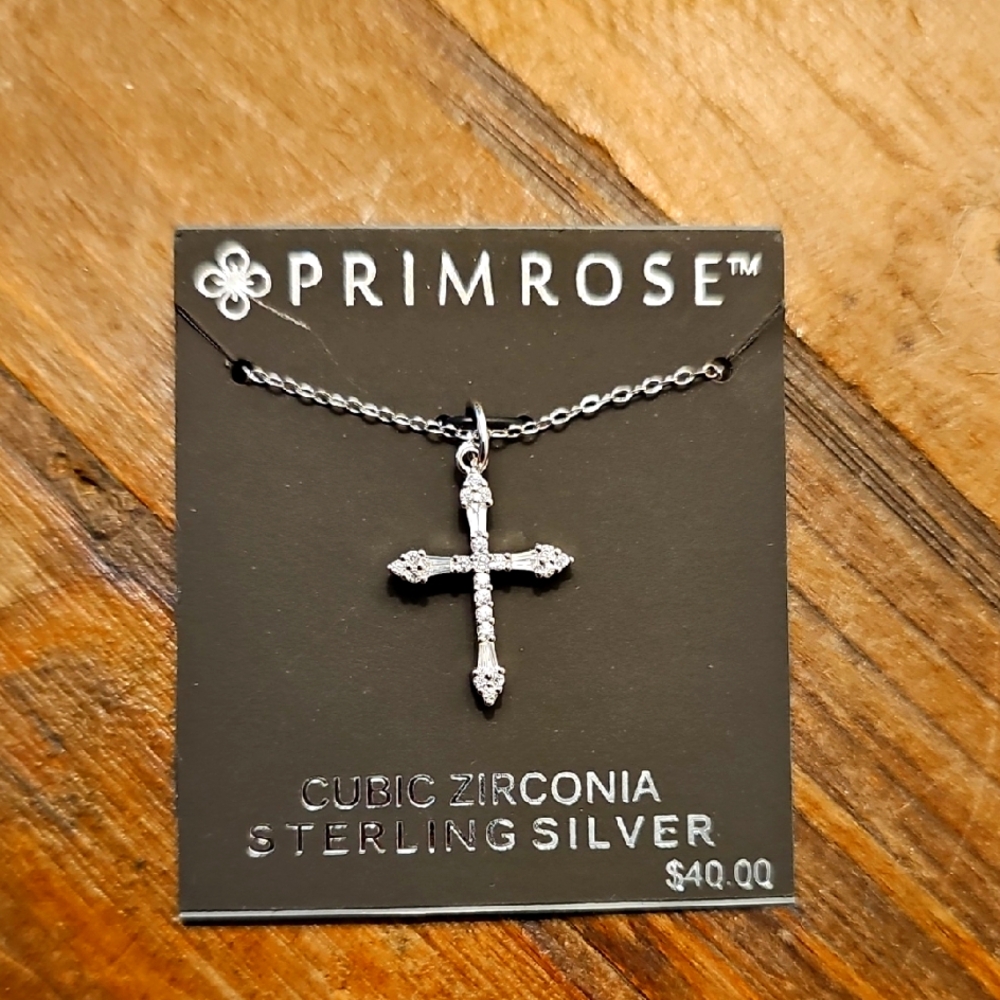 Silver Cross Pendant Necklace